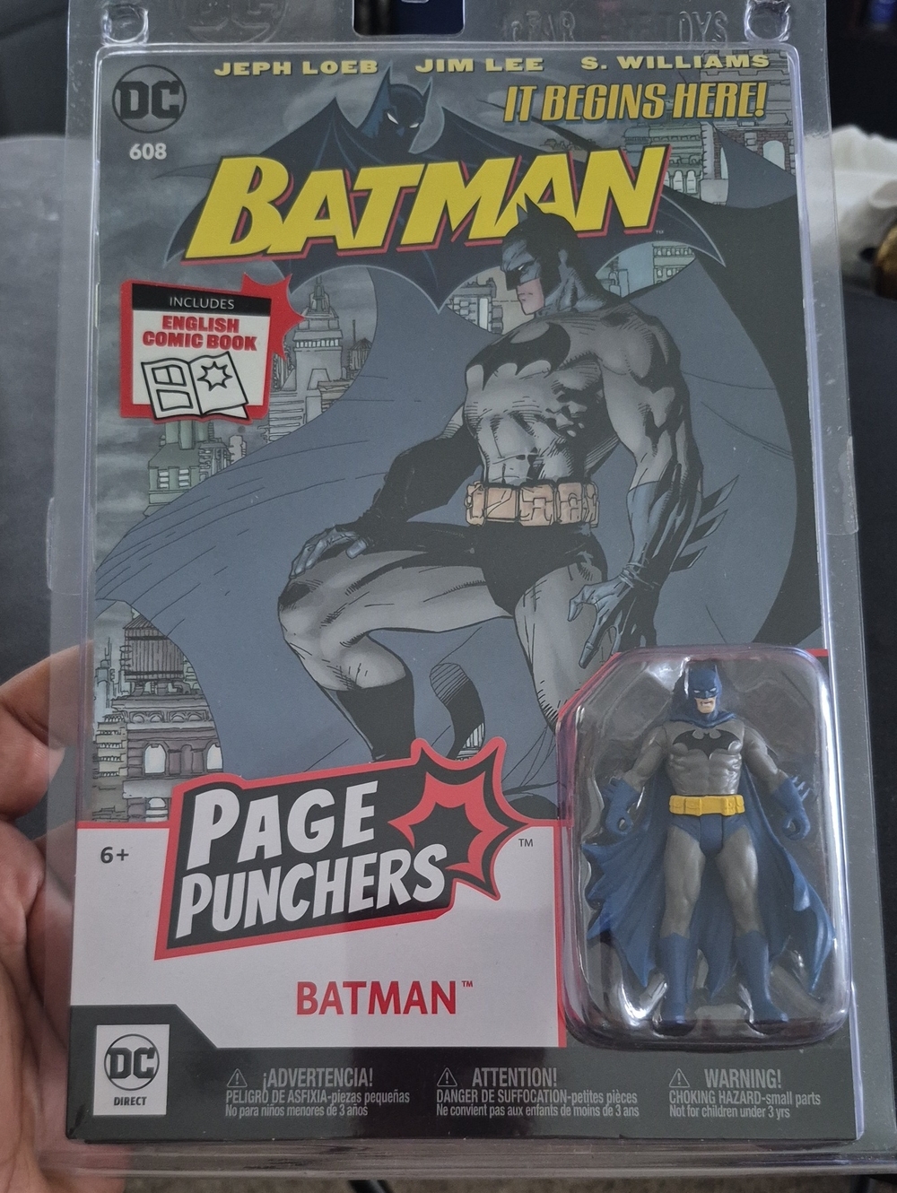 DC Batman Page Punchers Comic Book With Action Figure — Gray, Blue, Yellow